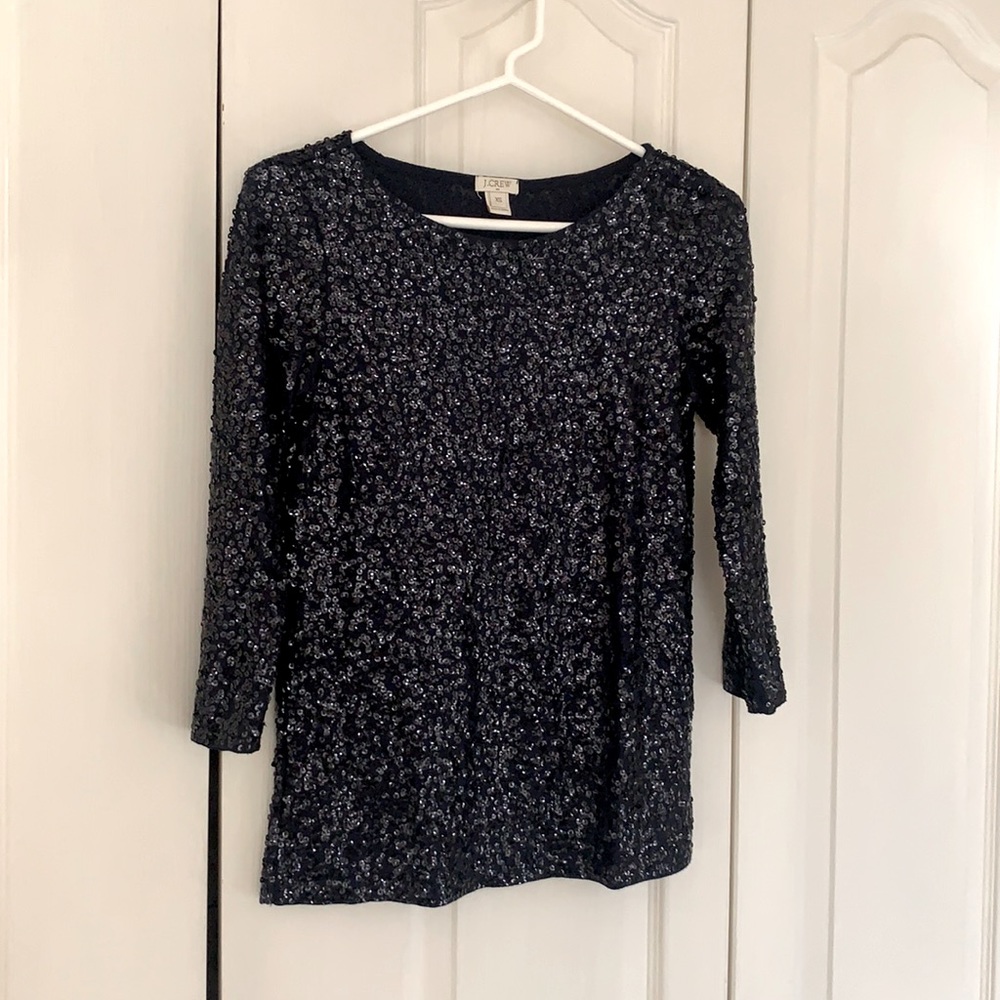 J Crew sequin top